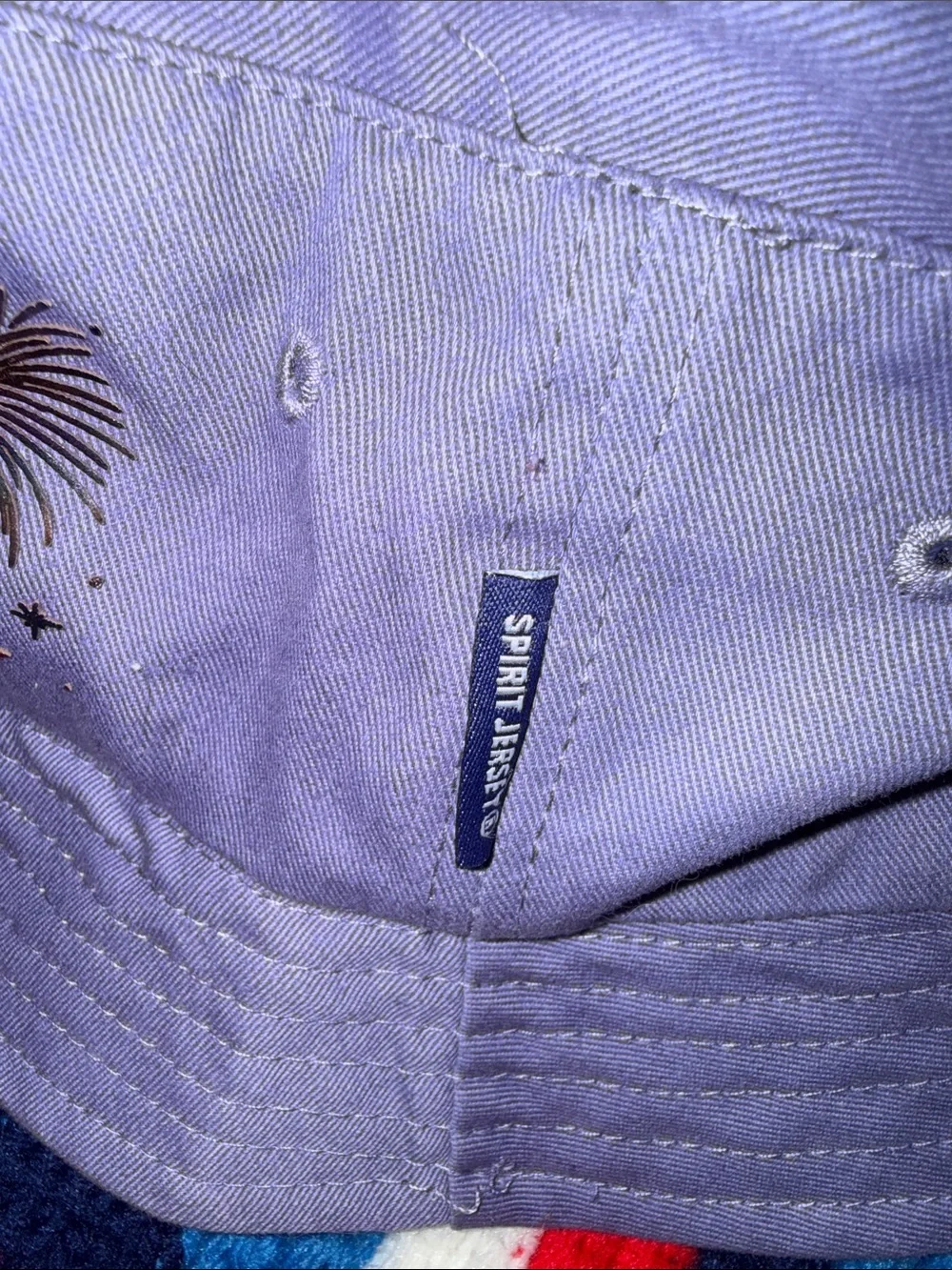 Disney Lavender Kids Bucket Hat with Iridescent Walt Disney World Logo